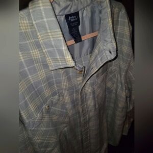 John Blair brand flannel button-up shirt